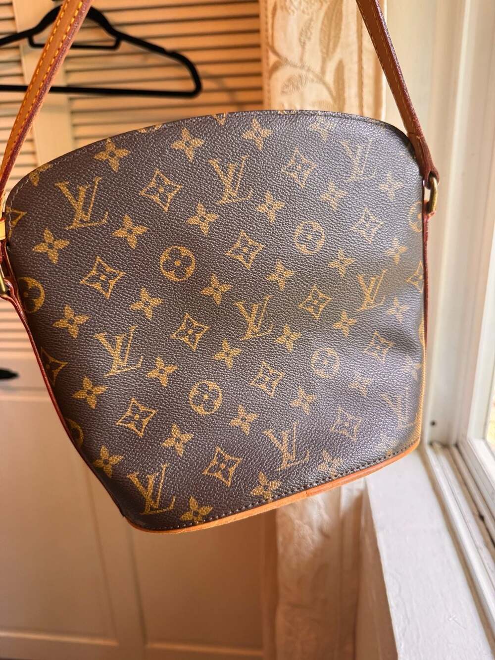 Louis Vuitton Monogram Drouot M51290 Shoulder Bag Brown